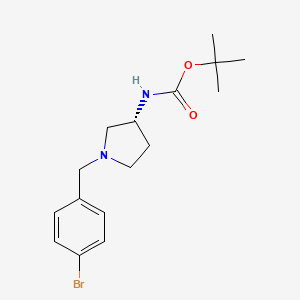 molecular formula C16H23BrN2O2 B2620096 (R)-tert-Butyl 1-(4-bromobenzyl)pyrrolidin-3-ylcarbamate CAS No. 1286207-07-5