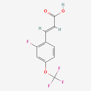 molecular formula C10H6F4O3 B2620099 2-Fluoro-4-(trifluoromethoxy)cinnamic acid CAS No. 1240261-81-7; 1588504-91-9