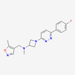 1-[6-(4-Fluorophenyl)pyridazin-3-yl]-N-methyl-N-[(5-methyl-1,2-oxazol-4-yl)methyl]azetidin-3-amine