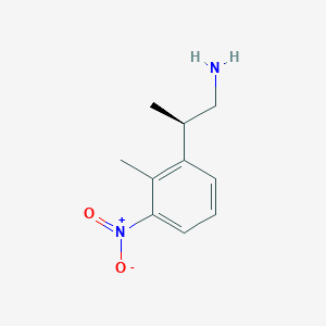 molecular formula C10H14N2O2 B2620120 (2R)-2-(2-Methyl-3-nitrophenyl)propan-1-amine CAS No. 2248173-56-8