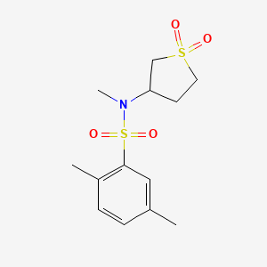molecular formula C13H19NO4S2 B2620122 N-(1,1-二氧代-1lambda6-硫杂环丙烷-3-基)-N,2,5-三甲基苯-1-磺酰胺 CAS No. 874788-11-1