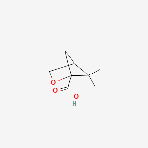 molecular formula C8H12O3 B2620123 5,5-Dimethyl-2-oxabicyclo[2.1.1]hexane-1-carboxylic acid CAS No. 2580254-18-6