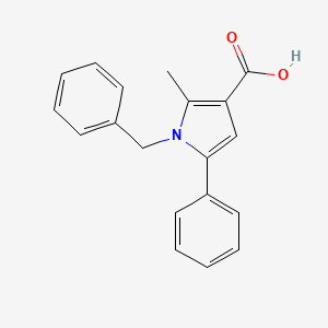 molecular formula C19H17NO2 B2620126 1-benzyl-2-methyl-5-phenyl-1H-pyrrole-3-carboxylic acid CAS No. 879329-79-0