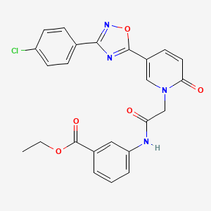 molecular formula C24H19ClN4O5 B2620139 N-(3-氯苯基)-4-{2-[(3,5-二甲氧基苯甲酰)氨基]乙基}哌啶-1-甲酰胺 CAS No. 1112419-50-7