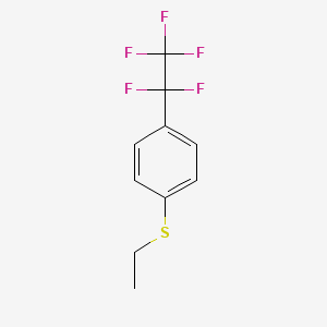 molecular formula C10H9F5S B2620145 4-Ethylthio-pentafluoroethylbenzene CAS No. 1447671-91-1