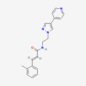 molecular formula C20H20N4O B2620146 (2E)-3-(2-methylphenyl)-N-{2-[4-(pyridin-4-yl)-1H-pyrazol-1-yl]ethyl}prop-2-enamide CAS No. 2034997-79-8