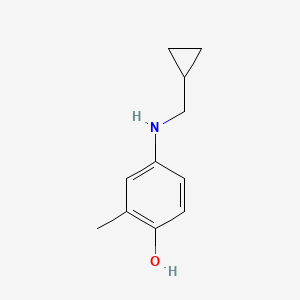 molecular formula C11H15NO B2620153 4-(Cyclopropylmethylamino)-2-methylphenol CAS No. 1514622-83-3