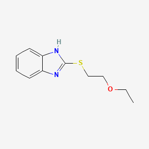 molecular formula C11H14N2OS B2620157 2-(2-ethoxyethylsulfanyl)-1H-benzimidazole CAS No. 130049-70-6
