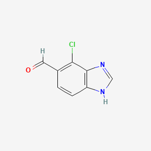 molecular formula C8H5ClN2O B2620158 7-Chloro-6-formyl-1H-benzimidazole CAS No. 1368370-64-2