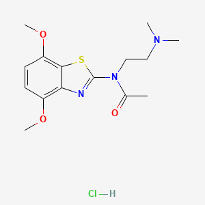 molecular formula C15H22ClN3O3S B2620164 N-(4,7-dimethoxybenzo[d]thiazol-2-yl)-N-(2-(dimethylamino)ethyl)acetamide hydrochloride CAS No. 1321945-17-8