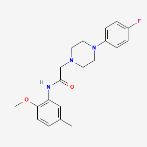 molecular formula C20H24FN3O2 B2620167 2-[4-(4-fluorophenyl)piperazin-1-yl]-N-(2-methoxy-5-methylphenyl)acetamide CAS No. 329079-98-3