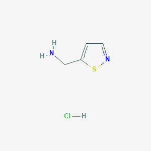 molecular formula C4H7ClN2S B2620170 Isothiazol-5-ylmethanamine hydrochloride CAS No. 2095410-14-1