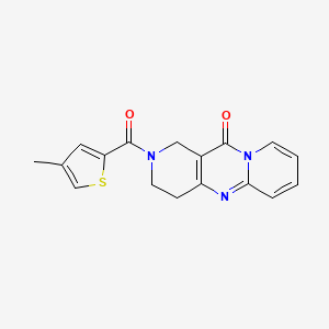 molecular formula C17H15N3O2S B2620171 2-(4-methylthiophene-2-carbonyl)-3,4-dihydro-1H-dipyrido[1,2-a:4',3'-d]pyrimidin-11(2H)-one CAS No. 2034530-38-4
