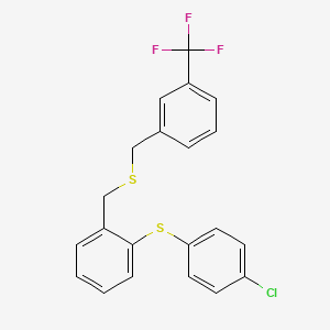 4-Chlorophenyl 2-({[3-(trifluoromethyl)benzyl]sulfanyl}methyl)phenyl sulfide