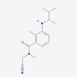 molecular formula C16H23N3O B2620204 N-(Cyanomethyl)-N,2-dimethyl-3-(3-methylbutan-2-ylamino)benzamide CAS No. 1436256-39-1