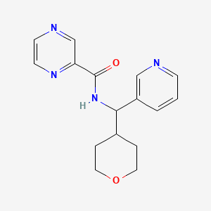 N-(pyridin-3-yl(tetrahydro-2H-pyran-4-yl)methyl)pyrazine-2-carboxamide