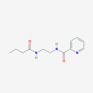 molecular formula C12H17N3O2 B262021 N-[2-(butyrylamino)ethyl]-2-pyridinecarboxamide 