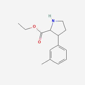 Ethyl 3-(3-methylphenyl)pyrrolidine-2-carboxylate
