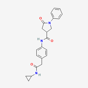 N-(4-(2-(cyclopropylamino)-2-oxoethyl)phenyl)-5-oxo-1-phenylpyrrolidine-3-carboxamide