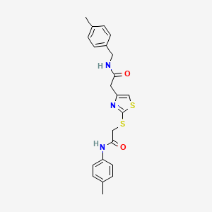 N-(4-methylbenzyl)-2-(2-((2-oxo-2-(p-tolylamino)ethyl)thio)thiazol-4-yl)acetamide