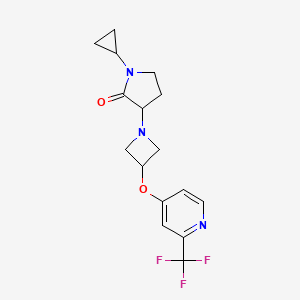 1-Cyclopropyl-3-(3-{[2-(trifluoromethyl)pyridin-4-yl]oxy}azetidin-1-yl)pyrrolidin-2-one