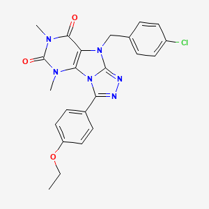 5-[(4-Chlorophenyl)methyl]-8-(4-ethoxyphenyl)-1,3-dimethylpurino[8,9-c][1,2,4]triazole-2,4-dione