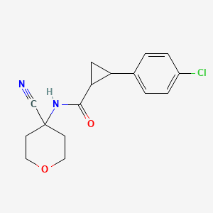2-(4-chlorophenyl)-N-(4-cyanooxan-4-yl)cyclopropane-1-carboxamide