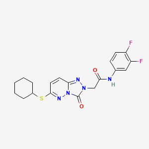 2-[6-(cyclohexylthio)-3-oxo[1,2,4]triazolo[4,3-b]pyridazin-2(3H)-yl]-N-(3,4-difluorophenyl)acetamide