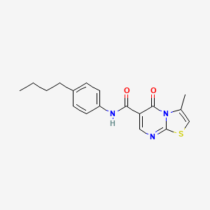 molecular formula C18H19N3O2S B2620245 N-(4-butylphenyl)-3-methyl-5-oxo-5H-thiazolo[3,2-a]pyrimidine-6-carboxamide CAS No. 851945-02-3