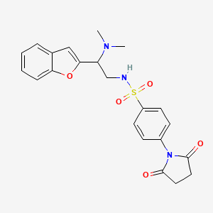 N-(2-(benzofuran-2-yl)-2-(dimethylamino)ethyl)-4-(2,5-dioxopyrrolidin-1-yl)benzenesulfonamide