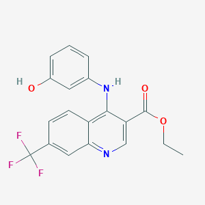 Ethyl 4-[(3-hydroxyphenyl)amino]-7-(trifluoromethyl)quinoline-3-carboxylate
