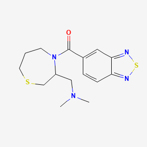 molecular formula C15H20N4OS2 B2620252 Benzo[c][1,2,5]thiadiazol-5-yl(3-((dimethylamino)methyl)-1,4-thiazepan-4-yl)methanone CAS No. 1448126-63-3