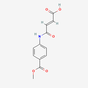 molecular formula C12H11NO5 B2620263 (E)-4-(4-methoxycarbonylanilino)-4-oxobut-2-enoic acid CAS No. 301312-78-7