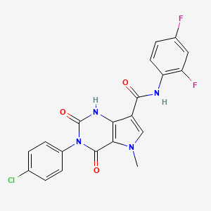 3-(4-chlorophenyl)-N-(2,4-difluorophenyl)-5-methyl-2,4-dioxo-2,3,4,5-tetrahydro-1H-pyrrolo[3,2-d]pyrimidine-7-carboxamide