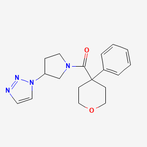 1-[1-(4-phenyloxane-4-carbonyl)pyrrolidin-3-yl]-1H-1,2,3-triazole