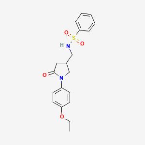 N-((1-(4-ethoxyphenyl)-5-oxopyrrolidin-3-yl)methyl)benzenesulfonamide