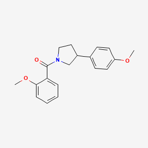 molecular formula C19H21NO3 B2620287 (2-Methoxyphenyl)(3-(4-methoxyphenyl)pyrrolidin-1-yl)methanone CAS No. 1209915-78-5