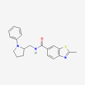 2-methyl-N-((1-phenylpyrrolidin-2-yl)methyl)benzo[d]thiazole-6-carboxamide