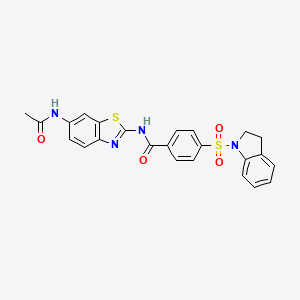N-(6-acetamidobenzo[d]thiazol-2-yl)-4-(indolin-1-ylsulfonyl)benzamide
