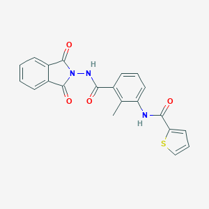 molecular formula C21H15N3O4S B262031 N-[3-[(1,3-dioxoisoindol-2-yl)carbamoyl]-2-methylphenyl]thiophene-2-carboxamide 