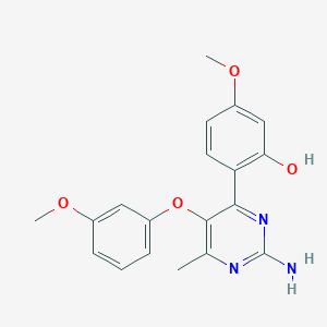2-(2-Amino-5-(3-methoxyphenoxy)-6-methylpyrimidin-4-yl)-5-methoxyphenol
