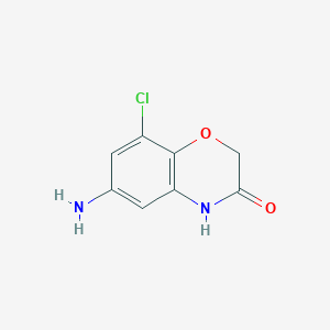 B2620315 6-Amino-8-chloro-2H-benzo[b][1,4]oxazin-3(4H)-one CAS No. 813425-06-8