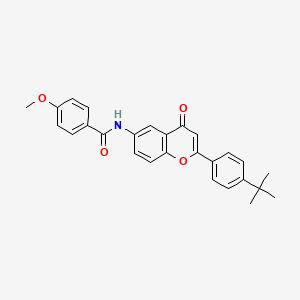 molecular formula C27H25NO4 B2620316 N-[2-(4-tert-butylphenyl)-4-oxo-4H-chromen-6-yl]-4-methoxybenzamide CAS No. 923186-99-6