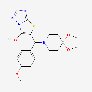 5-((4-Methoxyphenyl)(1,4-dioxa-8-azaspiro[4.5]decan-8-yl)methyl)thiazolo[3,2-b][1,2,4]triazol-6-ol