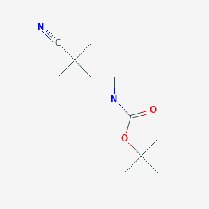 molecular formula C12H20N2O2 B2620326 tert-Butyl 3-(2-cyanopropan-2-yl)azetidine-1-carboxylate CAS No. 1466514-81-7