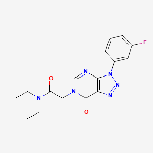 molecular formula C16H17FN6O2 B2620346 N,N-diethyl-2-[3-(3-fluorophenyl)-7-oxotriazolo[4,5-d]pyrimidin-6-yl]acetamide CAS No. 893935-61-0