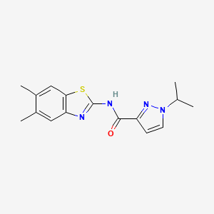 N-(5,6-dimethylbenzo[d]thiazol-2-yl)-1-isopropyl-1H-pyrazole-3-carboxamide