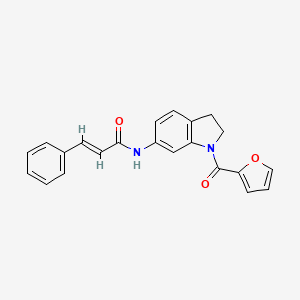 molecular formula C22H18N2O3 B2620356 N-(1-(furan-2-carbonyl)indolin-6-yl)cinnamamide CAS No. 1211876-96-8