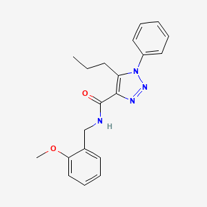 molecular formula C20H22N4O2 B2620361 N-(2-methoxybenzyl)-1-phenyl-5-propyl-1H-1,2,3-triazole-4-carboxamide CAS No. 950236-72-3