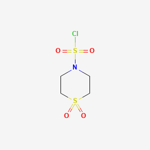 molecular formula C4H8ClNO4S2 B2620362 1,1-Dioxo-thiomorpholine-4-sulfonyl chloride CAS No. 1154974-57-8